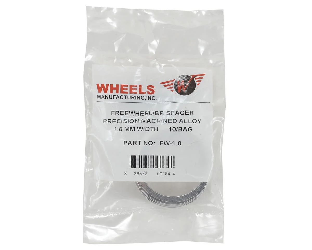Wheels Manufacturing Freewheel/Cassette/Bottom Bracket Spacers (10 Pack) (1mm) - view 2